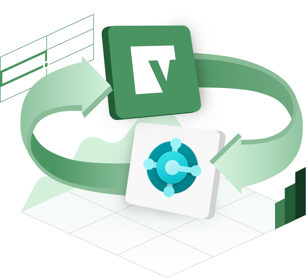 Illustration of Microsoft Dynamics 365 integrated with Vena