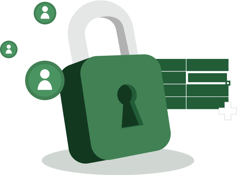 Illustration of Vena's data security and accessibility
