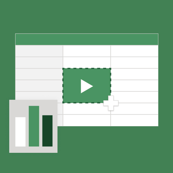 graphic of a spreadsheet and a bar chart