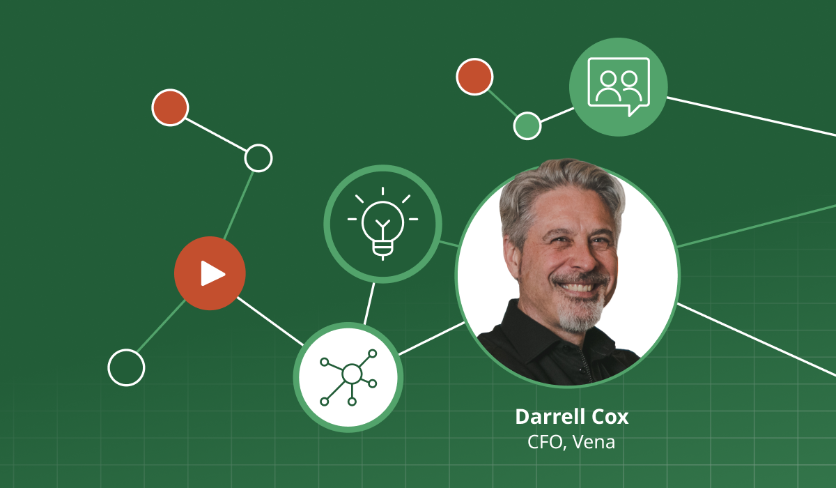 Image of CFO surrounded by communication icons