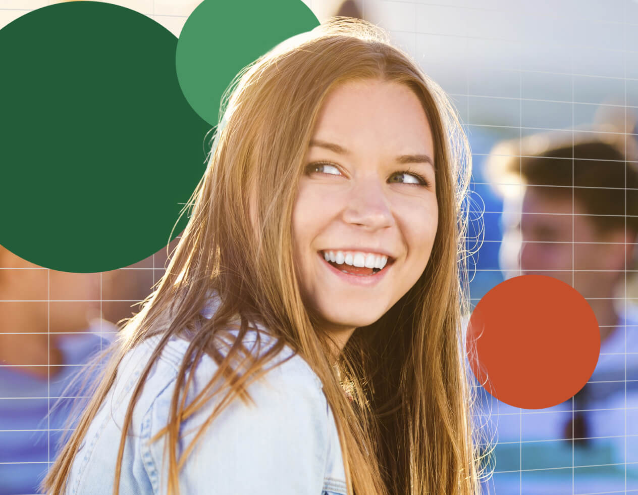 Stylized portrait of a teenage girl.