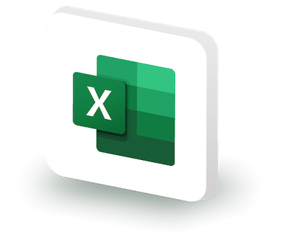 Microsoft Excel logo on a rounded white square icon
