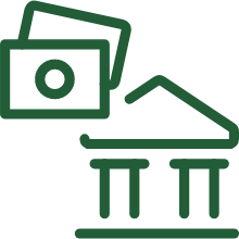 bank and money icon