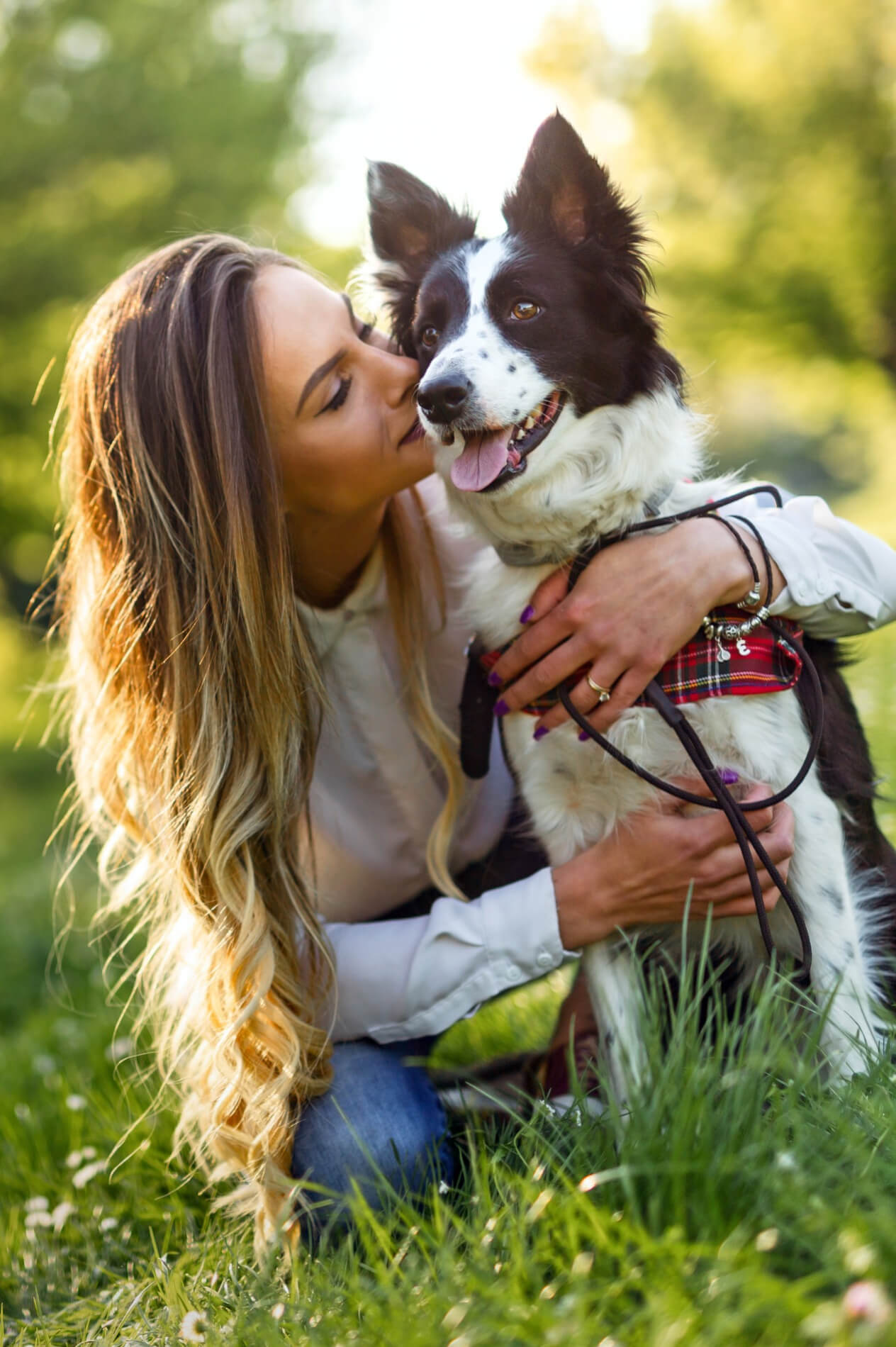 A woman and a dog