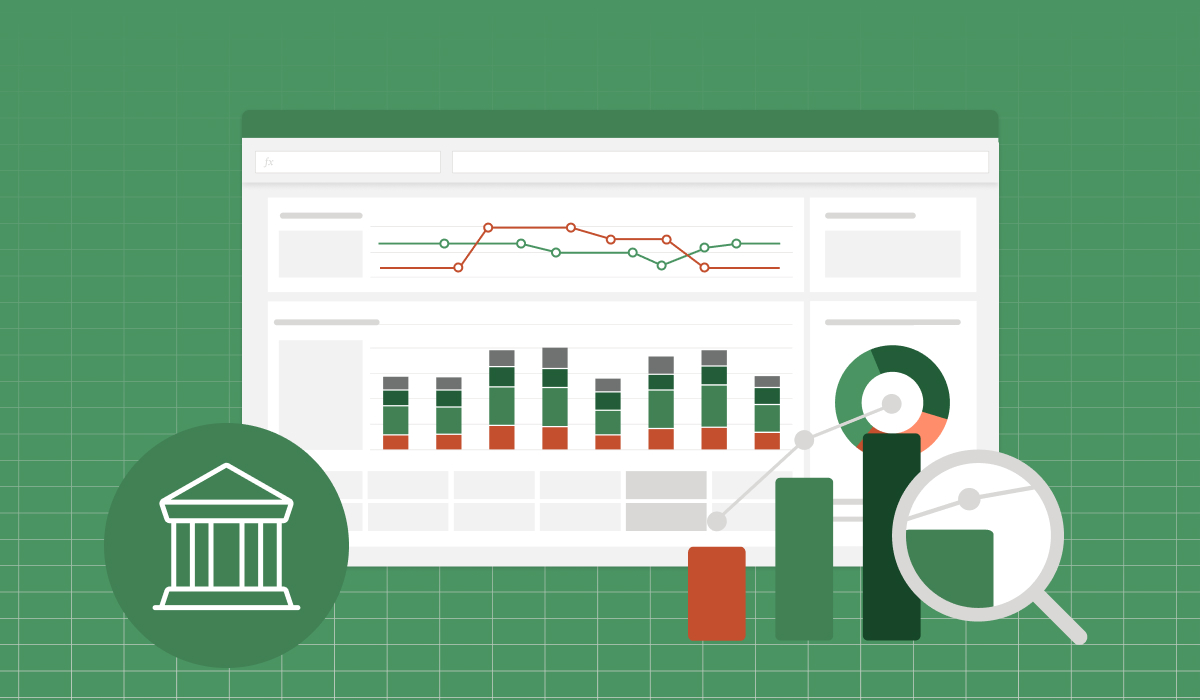 A graphic of a dashboard