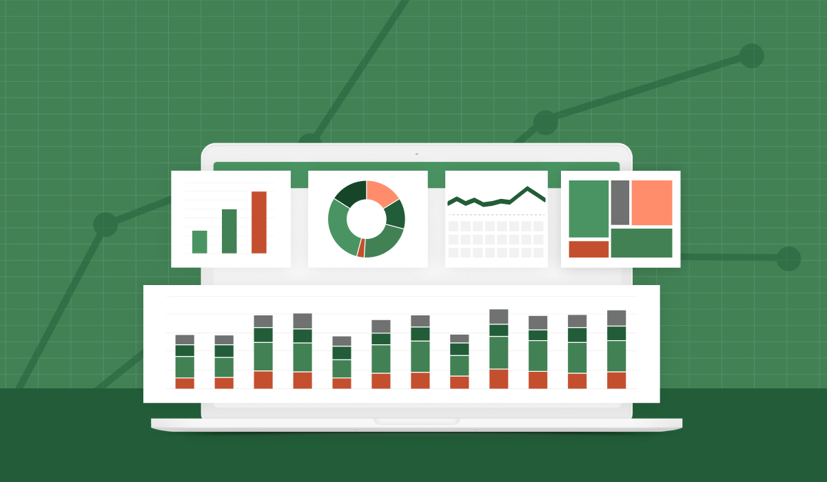A graphic of a dashboard