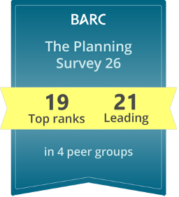 BARC The Planning Survey 26 badge with top ranks 19 and leading 21 in 4 peer groups